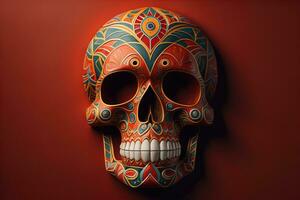 Day of the Dead sugar skull. Mexican sugar skull. ai generative photo