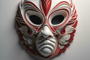 Mardi Gras mask isolated on solid color background. ai generative photo