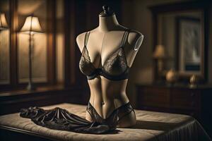 Sensual lingerie on a mannequin. ai generative photo