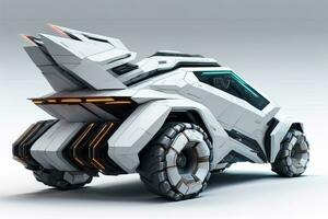 a brand-less generic concept car in studio environment. ai generative photo