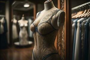 Sensual lingerie on a mannequin. ai generative photo
