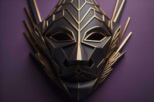 Mardi Gras mask isolated on solid color background. ai generative photo