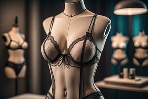 Sensual lingerie on a mannequin. ai generative photo