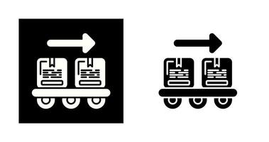 icono de vector de embalaje de exportación