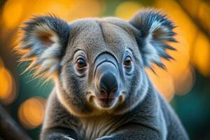 Koala in the natural environment, Close-up. ai generative photo