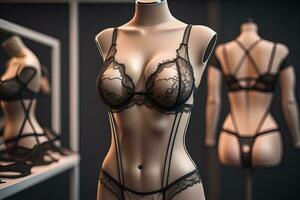 Sensual lingerie on a mannequin. ai generative photo