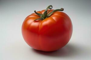 Fresh tomatoe on a wooden background. ai generative photo