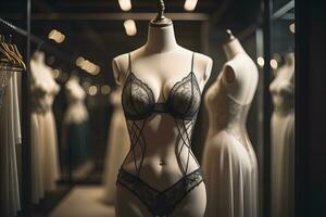 Sensual lingerie on a mannequin. ai generative photo