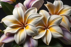 White flower on a solid color background. ai generative photo