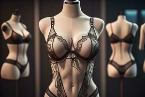 Sensual lingerie on a mannequin. ai generative photo