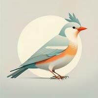 vector illustration of a bird. Vector illustration in cartoon style. ai generative photo