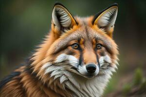 Portrait of a red fox, Vulpes vulpes. ai generative photo