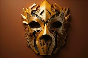 Mardi Gras mask isolated on solid color background. ai generative photo