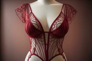 Sensual lingerie on a mannequin. ai generative photo