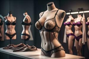 Sensual lingerie on a mannequin. ai generative photo