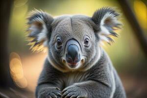 Koala in the natural environment, Close-up. ai generative photo