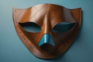 Mardi Gras mask isolated on solid color background. ai generative photo