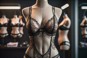 Sensual lingerie on a mannequin. ai generative photo