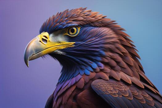 eagle on a dark background. ai generative photo