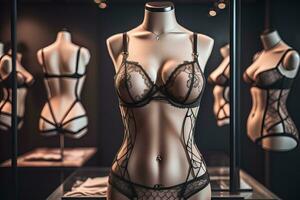 Sensual lingerie on a mannequin. ai generative photo