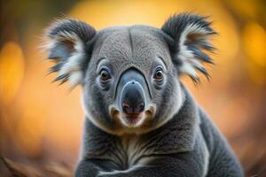 Koala in the natural environment, Close-up. ai generative photo