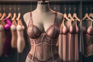 Sensual lingerie on a mannequin. ai generative photo