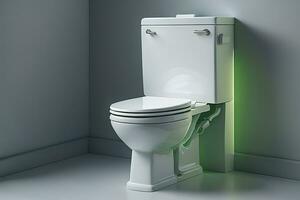 toilet bowl in modern bathroom. ai generative photo
