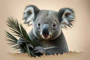 coala en el natural ambiente, de cerca. ai generativo foto