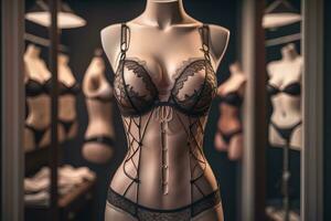 Sensual lingerie on a mannequin. ai generative photo