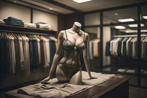 Sensual lingerie on a mannequin. ai generative photo