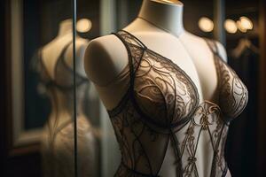 Sensual lingerie on a mannequin. ai generative photo