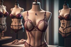 Sensual lingerie on a mannequin. ai generative photo