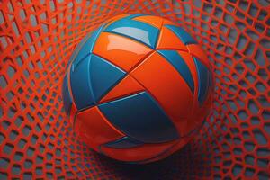 Closeup of a colourful ball. ai generative photo