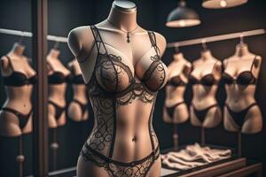 Sensual lingerie on a mannequin. ai generative photo