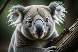 Koala in the natural environment, Close-up. ai generative photo