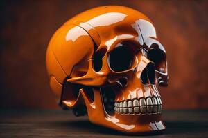 Day of the Dead sugar skull. Mexican sugar skull. ai generative photo