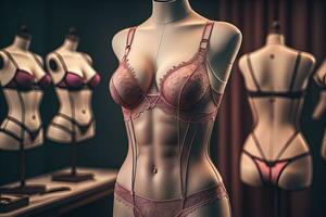 Sensual lingerie on a mannequin. ai generative photo