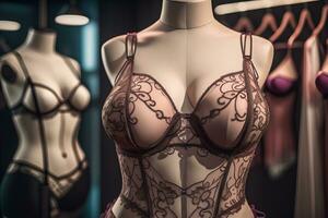 Sensual lingerie on a mannequin. ai generative photo