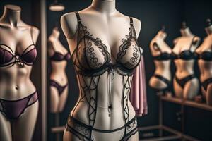 Sensual lingerie on a mannequin. ai generative photo