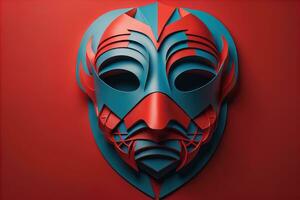 Mardi Gras mask isolated on solid color background. ai generative photo