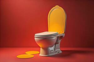 toilet bowl in modern bathroom. ai generative photo