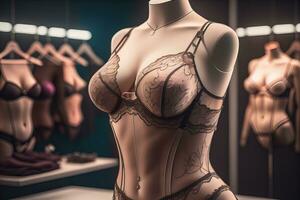 Sensual lingerie on a mannequin. ai generative photo