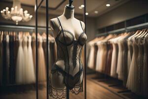 Sensual lingerie on a mannequin. ai generative photo