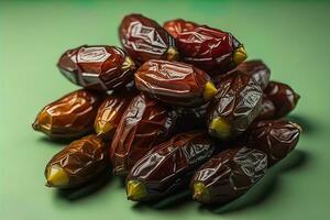 a dozen dates are on the table. ai generative photo
