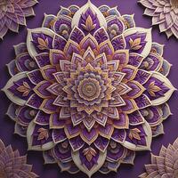 Mandala pattern. Vintage decorative elements. Hand drawn oriental background. ai generative photo