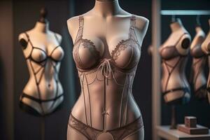 Sensual lingerie on a mannequin. ai generative photo