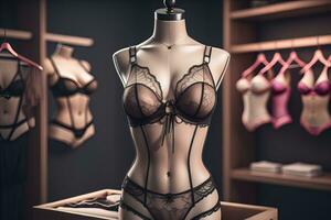 Sensual lingerie on a mannequin. ai generative photo