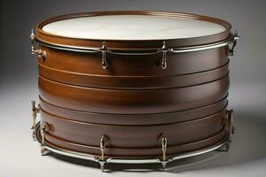 Colorful drum on a solid color background. ai generative photo
