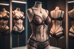 sensual lencería en un maniquí. ai generativo foto