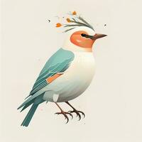 vector illustration of a bird. Vector illustration in cartoon style. ai generative photo